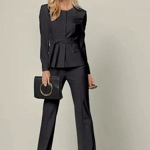 Belted Pants Suit Set